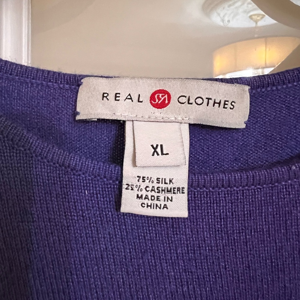 Saks Fifth Avenue Purple Crew Neck Sweater